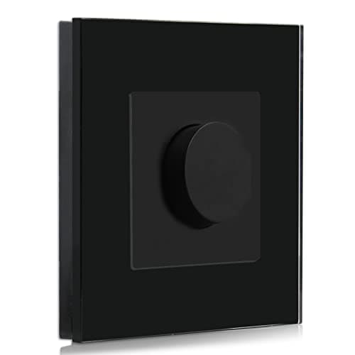 BSEED LED Dimmer Switch - Black, 1 Gang Rotary Leading-Edge Dimmer for Dimmable LED Lights & Incandescent Lamps