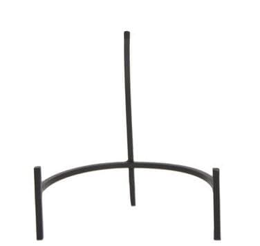 (2pcs pack) Versatile Glass Display Stands Iron Stand Stained Glass Black Iron Easel Plate Display Photo Holder Stand, Displays Picture Frames, Cookbooks, Decorative Plates, Tablets 8 Inch