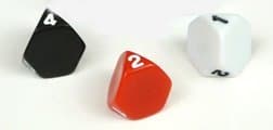 Truncated 4 Sided Dice - Set of 3 D4