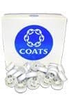 Coats 120 Astra Spun Polyester Bobbins Size L White Thread