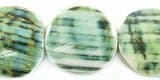 Green Turbo Coin Shell Beads 20mm