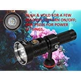 ANO V520 Dive Video Light 2000 Lumen with 2 Power Settings Included ICR18650 Battery and USB Charger Scuba Underwater Photography Light Waterproof 650ft