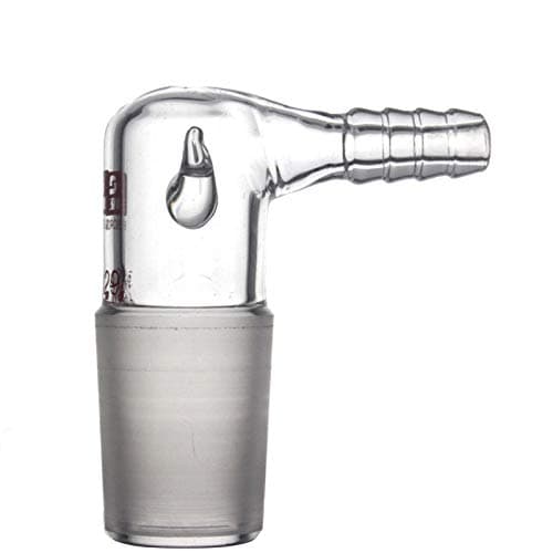 juler Glassware Labware Analytical Chemistry Grinding Head 24 Ports, Column Pressure Exhaust Connector, high Temperature Resistant Thick Wall,3 Pcs,24/40