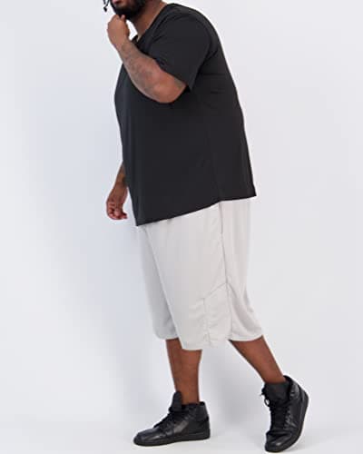 Real Essentials 3 Pack: Men’s Big & Tall Short Sleeve Dry Fit Crew Neck T-Shirt - Gym Workout Athletic Running Tee (3XT-5XT)