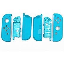 Full Housing Faceplate Shell Case Cover & Battery Middle Plate Frame Replacement Part Nintendo Switch NS NX Joy-Con Controller(Blue)