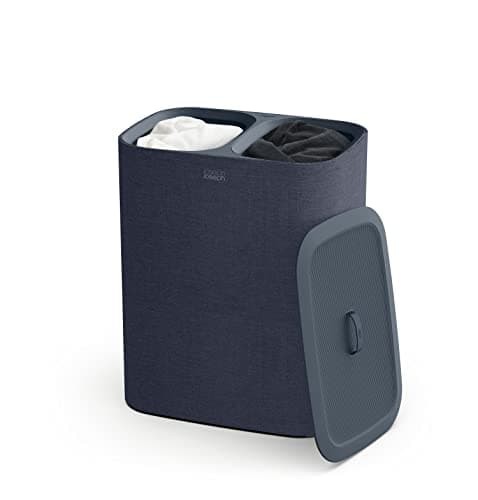 Joseph Joseph (Joseph Joseph) Laundry Basket Rack Washing Basket Total 90L Washing Machine Storage with Divider Black 【Authentic Product】 50004