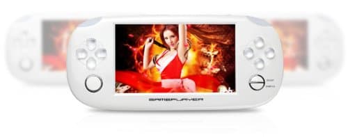 SUBOR T880 8GB 4.3 Inch Touch Screen Utral-thin PSP Style Game Console Player MP5/MP4/MP3 With Camera/TV-OUT/1080P Output For GB/GBA/Arcade games/PS1/FLASH games(9000 Games Build in)-WHITE