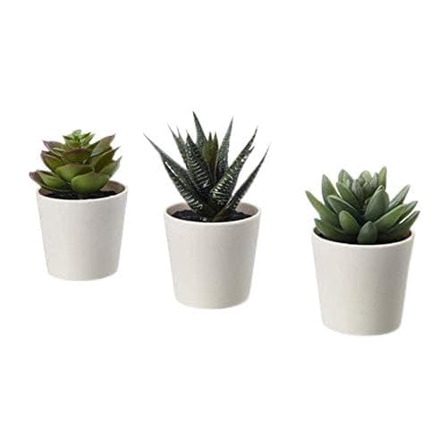 Ikea Artificial Plant with Plastic Pot (Green, 3 Piece)