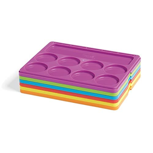 hand2mind Little Minds at Work Sound Segmenting Trays by Tara West, Phonemic Awareness, Science of Reading Manipulatives, Elkonin Boxes, Letter Sounds, Preschool Learning Activities (Set of 6)