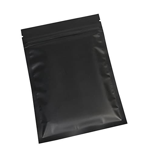 Q Studio 100 New Flat Matte Black Aluminum Metallic Foiling Zip Seal Lock Bags Pouch 10x15cm (3.9x5.9)