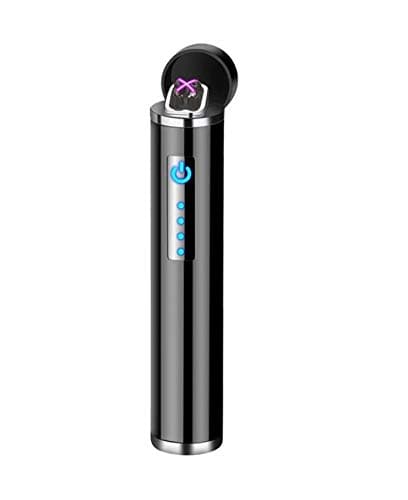 EYUVAA LABEL Round Dual Plasma Arc Lighter | Smart Touch USB Rechargeable Windproof Electrical Plasma Beam Arc Lighter for Pipes, Bowls, Cigarettes, Cigars and Camping