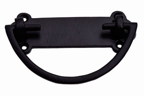 Trunk Chest Lifter Handle / Pull, Cast Iron, Black Powder Coat Finish, Handmade, Set of 2