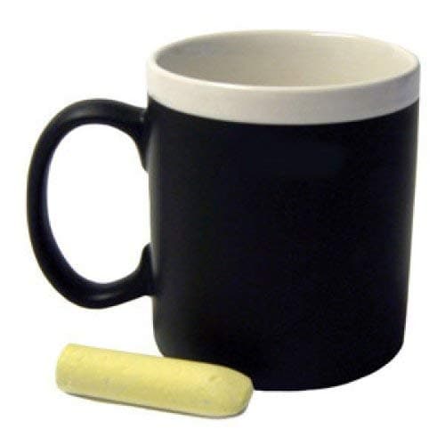eBuyGB 1222703 Chalk Mug, Ceramic, Black,Black