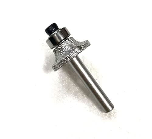 ILOVETOOL Brazed Diamond Radius Bits 1/4 Head Bullnose Profile Wheel 1/4 Shank for Granite Stone