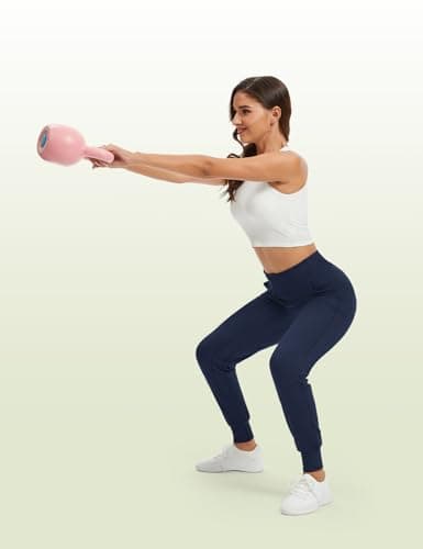 MOVE BEYOND Women's Joggers Pants with 4 Pockets Active Sweatpants High Waisted Workout Yoga Lounge Pants