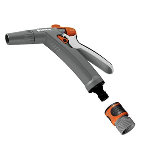 Gardena N9117-FP-U Frost Proof Nozzle (Variable Spray Patterns), Adjustable Flow Regulator + Water Stop
