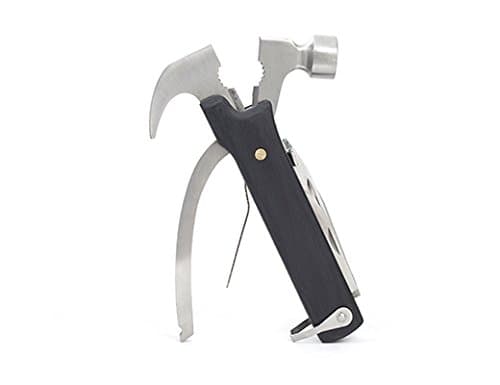 Kikkerland CD502-BK Wood Hammer Multi Tool, Black