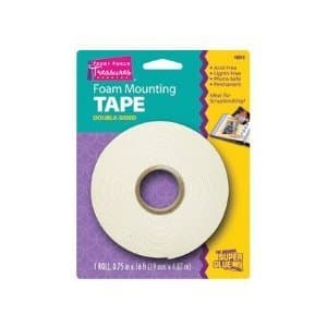 Foam Mounting Tape Double Sided 1 roll 0.75 in x 10 ft