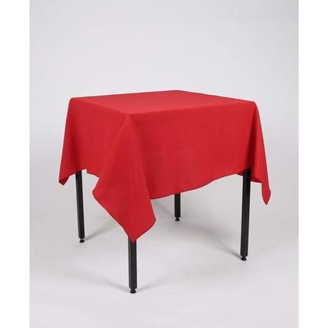 Hope Textiles Red 54" x 54" (137cm) Small Square Fabric TABLECLOTH/TABLE CLOTH (Polyester, not cotton)