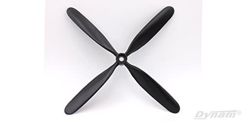 DYNAM 2X RC Airplane 10.5x8 Standard Rotation 4-Blade Nylon Propellers DYP-1026S for Warbirds