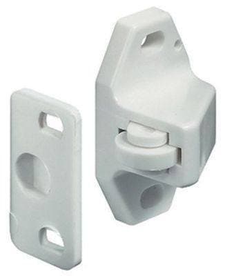 Cupboard Door White Plastic Roller Catch