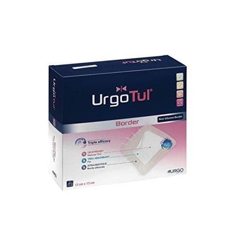 – UrgoTul Absorb Border Square Dressing, 13 x 13 cm