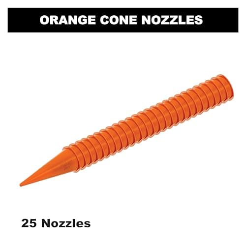 Albion Engineering 235-3(25 Pack) Orange Cone Nozzles for Albion Professional Line Caulking Guns, Pack of 25