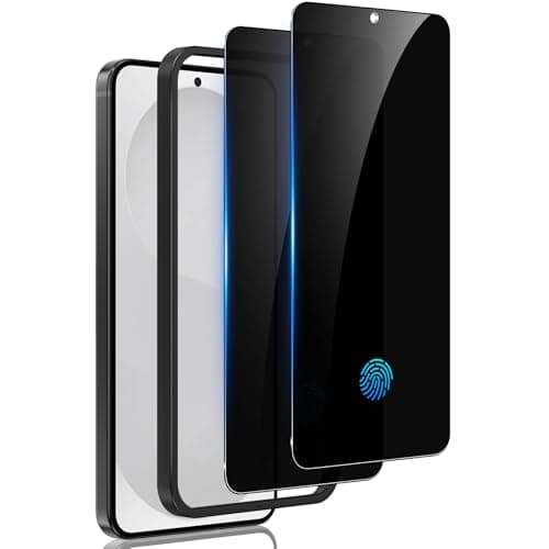 WYQLTD 2 Pack for Samsung Galaxy S25 Privacy Screen Protector Tempered Glass, Fingerprint Unlocking, 25° Anti Spy, Full coverage, Case Friendly, Easy Installation,Compatible with Galaxy S25/ S24