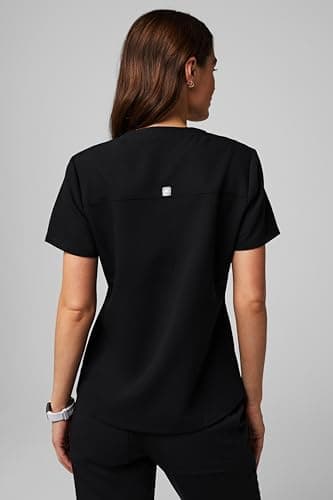 Fabletics Women's Method 2-Pocket Scrub Top - MotionTech, 4-Way Stretch, Wrinkle-Resist, Anti-Shrink