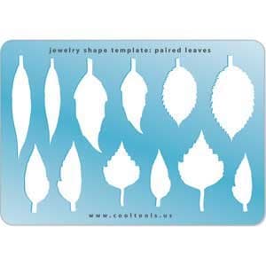 Jewelry Shape Template - Paired Leaves