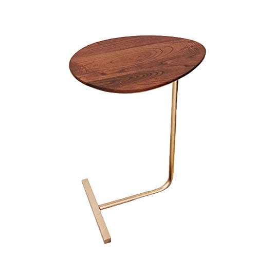 WOHCO Mini Small Coffee Table, Wrought Iron Balcony Leisure Side Table, Creative Personality Sofa Side Bedside Table, for Office, Living Room, Bedroom, etc