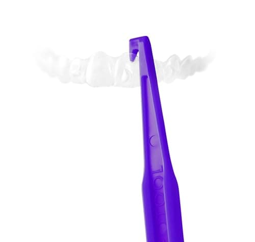 2 in 1 Outie Tool Aligner Remover for Invisible Braces | Easily and Safely Removes Top & Bottom Trays | 60 Count Individually Wrapped (Midnight Singles)