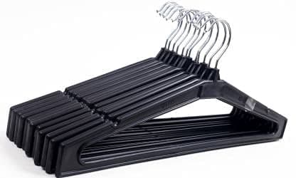 SINAL Plastic Hangers Pack of 24 (Black)