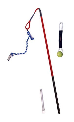 Tether Tug Interactive Tennis Ball Lovers Bundle Outdoor Pole Rope Toy Kit for Big Dogs Over 70 Pounds with Knotted Rope and Locking Clip