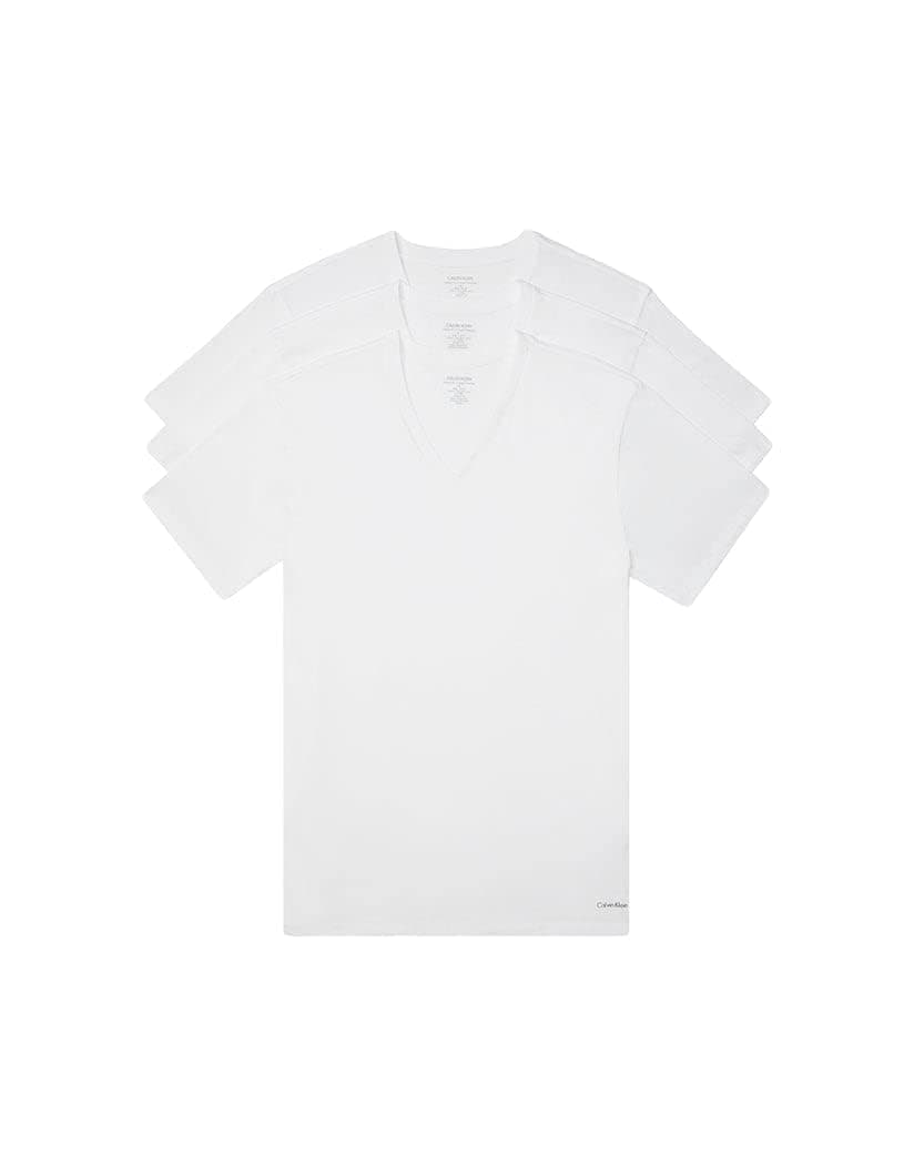 Calvin Klein mens Undershirts Cotton Classics 3 Pack V Neck Tshirts shirt (pack of 3)