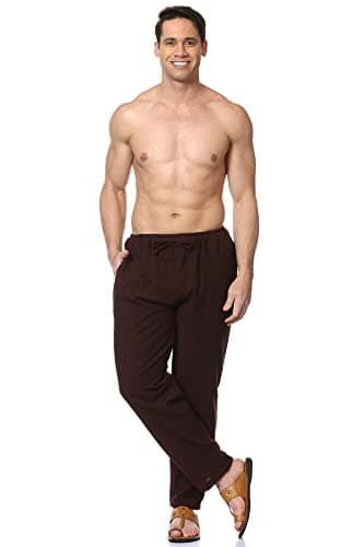 Aatman One Size Men's Eco-Friendly Cotton Pyjama Pack of 2 | Fits Waist Size 28 to 36 Inches