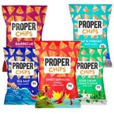 WowboxmeFull Box Properchip Lentil Crisps 24x20g Properchips (Mixed Variety Pack 96 Bags)