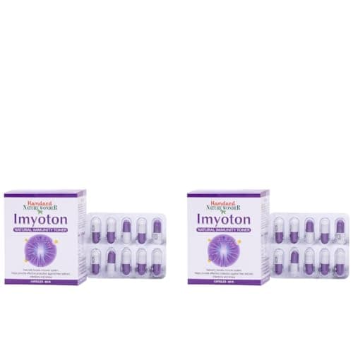 Hamdard Imyoton Capsule for Immunity | 60 Capsule | Supports Immune System | Helps in Managing Stress and Infections | All-natural Herbal Remedy | Unani Formulation | Pack of 2