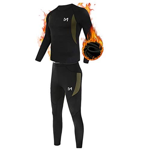 Thermal Underwear for Men, Winter Gear Long Johns Base Layer Top and Bottom Set for Skiing Running