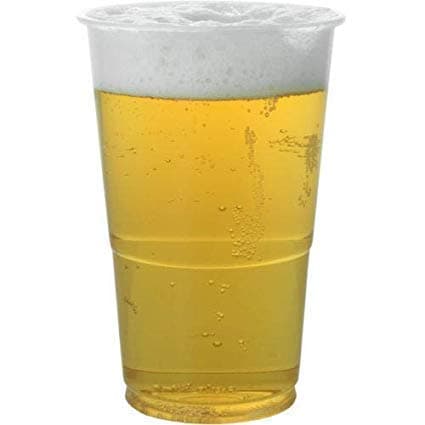 50 X Clear Strong Plastic Half Pint Beer Glasses Disposable Beer Soft Drink Cups Tumblers Great For Party's Reusable Cups All Types Of Events & Celebrations