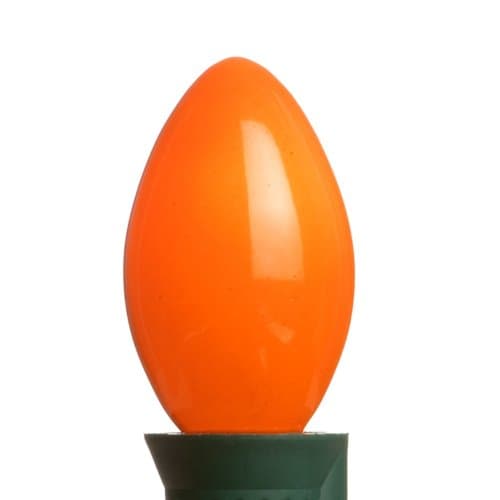 25Pack 7 Watt C7 Ceramic Orange Incandescent Light Bulb, Candelabra Base