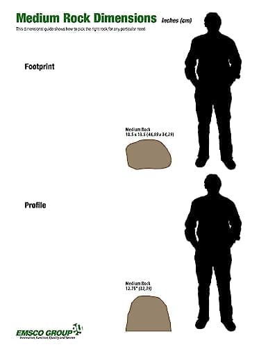 Emsco Group Landscape Rock - Natural Sandstone Appearance - Medium - Lightweight - Easy to Install