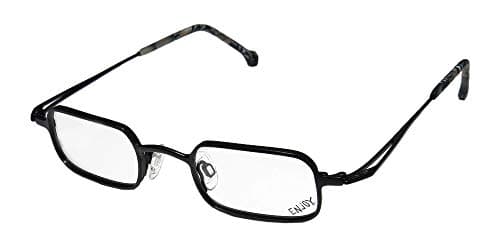 Enjoy 5545 Mens/Womens Ophthalmic Comfortable Rectangular Full-rim Eyeglasses/Eyewear (44-22-145, Black)