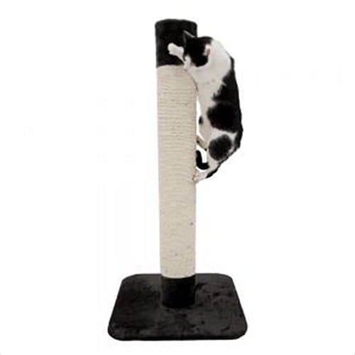 Jumbo Scratching Post - Very Stable And Tall Scratcher Suitable For Small to Large Cats. Elegant Design Will Fit Any Home Decor (Dark Grey)