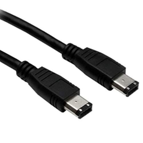 Cable Builders IEEE 1394 Firewire 400 iLink Cable 6 Pin to 6 Pin IEEE1394 6-6 Length 6FT for PC Mac DV 6 Foot 6 Feet Black Friday November Cyber Monday Sale