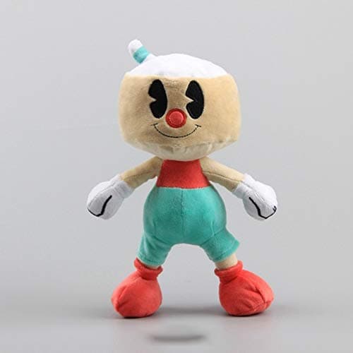 QWERTYUI Teacup Head Adventure Cuphead Chalice Devil King Boss Dice Head Plush Doll Toy Small Puppet Chaphead 1513aary Yellow