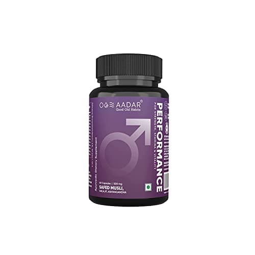AADAR Performance Capsule | Modern Ayurvedic Solution for Strength and Energy | Safed Musli, Shilajit, Ashwagandha, Gokshura 60 Capsules (Pack of 1)