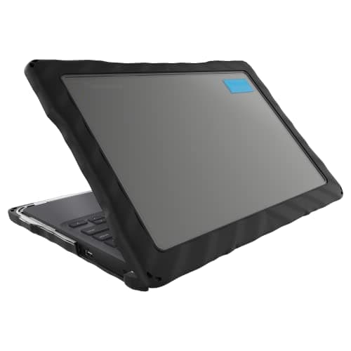 Gumdrop DropTech Custom Case Dell Chromebook 3110 | 3100 (Clamshell) - Drop Tested Protection, Rubberized Thread on Sides, Seamless Asset Tagging, Snap in Installation for School or Work - Black