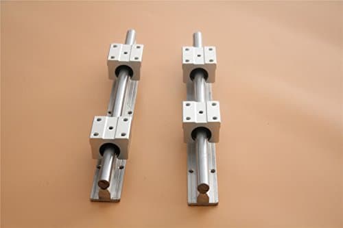 CHUANGNENG 2PCS SBR20 200MM Linear Fully-Supported Rail+ 4pcs SBR20UU Bearing Block US Stock