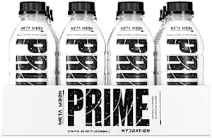 Prime Hydration Drink, Best Hydration Drink Never Lose Energy, Logan Paul x KSI Sports Drink, Drink Prime, 10% Coconut Water, Prime Sports Drink, New Flavor Meta Moon(12 Pack)